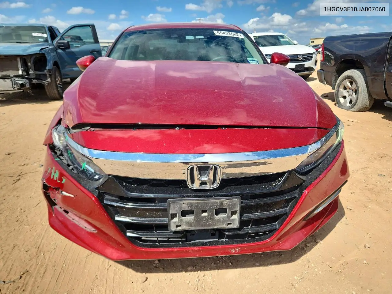 2018 HONDA ACCORD VIN 1HGCV3F10JA007060 — фото 5