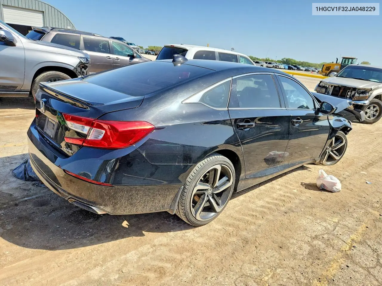 2018 HONDA ACCORD VIN 1HGCV1F32JA048229 — фото 3