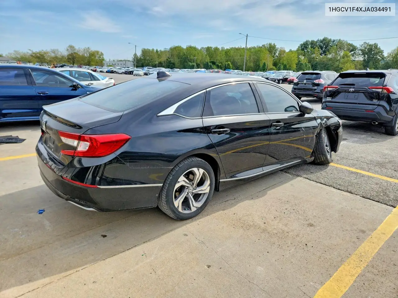 2018 HONDA ACCORD VIN 1HGCV1F4XJA034491 — фото 3