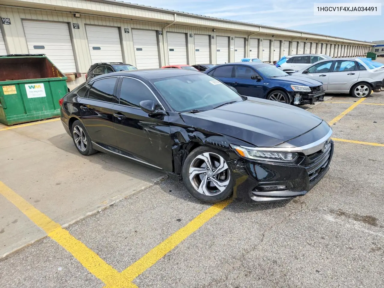 2018 HONDA ACCORD VIN 1HGCV1F4XJA034491 — фото 4