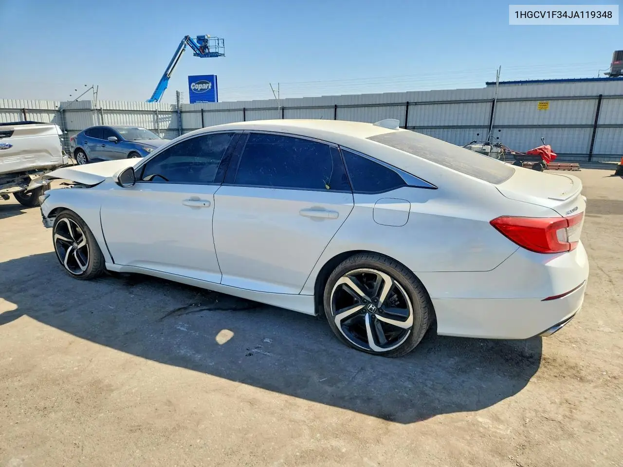 2018 HONDA ACCORD VIN 1HGCV1F34JA119348 — фото 2