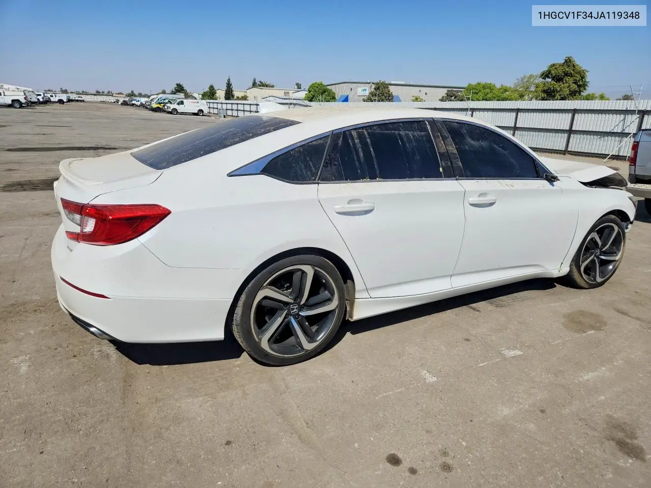 2018 HONDA ACCORD VIN 1HGCV1F34JA119348 — фото 3