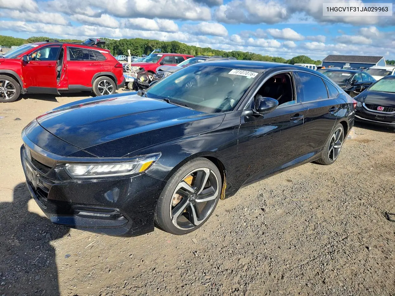 HONDA ACCORD 2018, VIN 1HGCV1F31JA029963