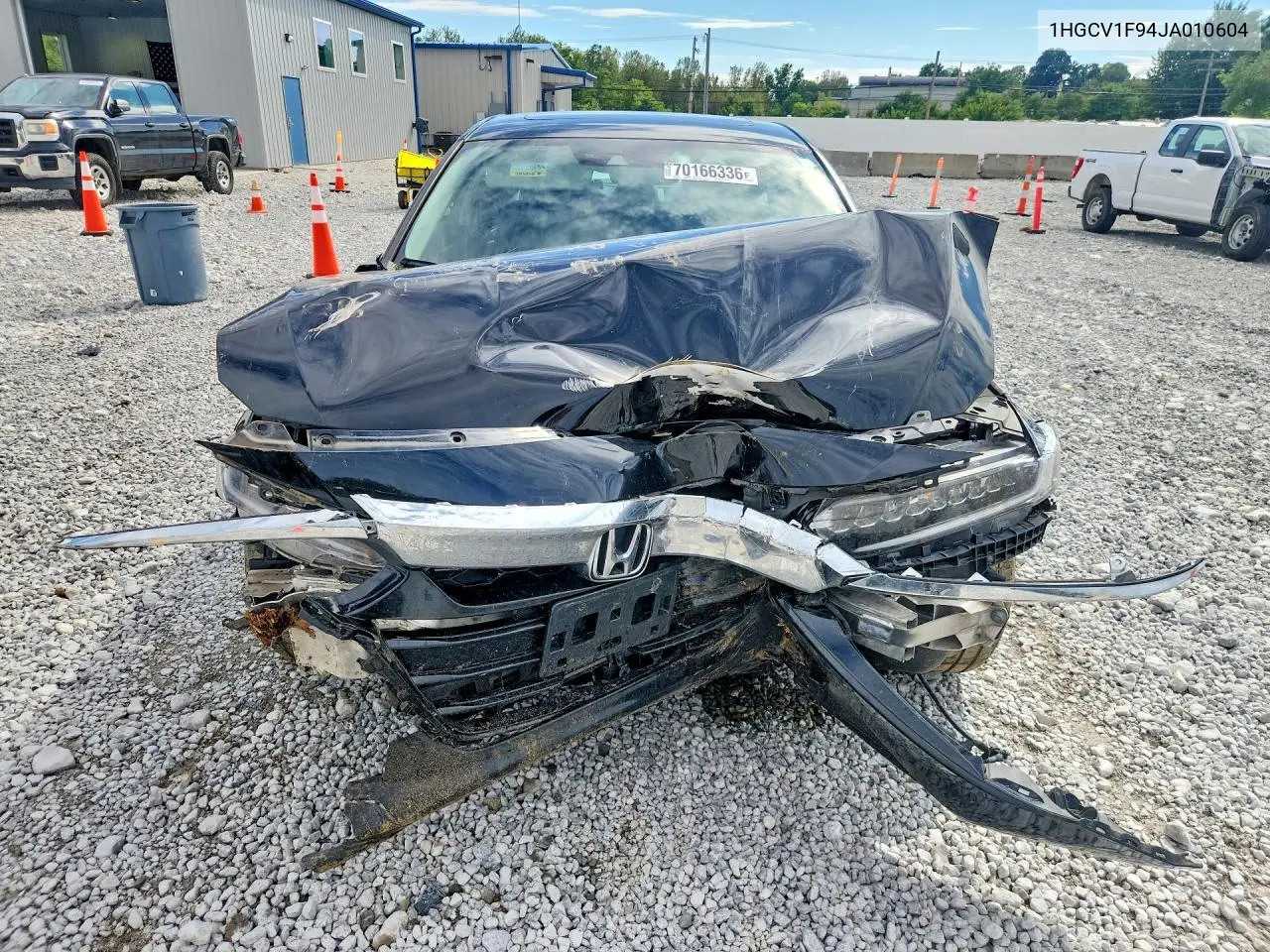 2018 HONDA ACCORD VIN 1HGCV1F94JA010604 — фото 5