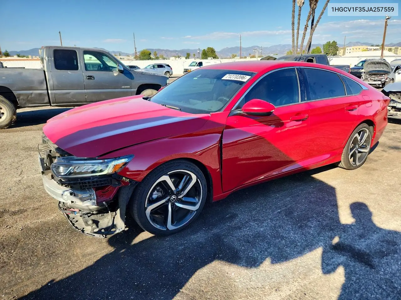HONDA ACCORD 2018, VIN 1HGCV1F35JA257559