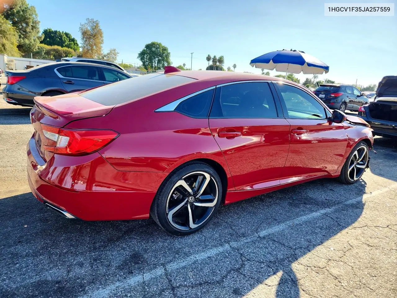2018 HONDA ACCORD VIN 1HGCV1F35JA257559 — фото 3