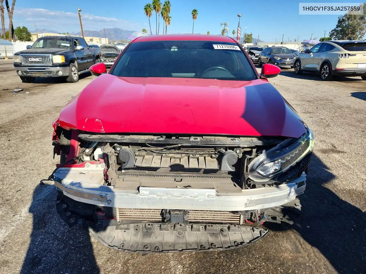 2018 HONDA ACCORD VIN 1HGCV1F35JA257559 — фото 5