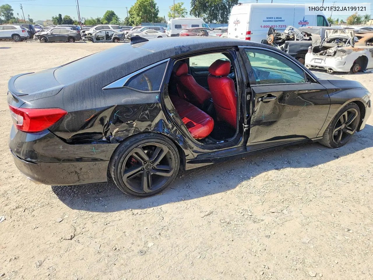 2018 HONDA ACCORD VIN 1HGCV1F32JA199121 — фото 3
