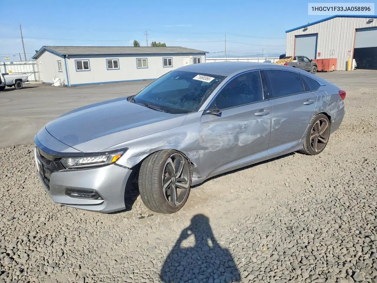 HONDA ACCORD 2018, VIN 1HGCV1F33JA058896