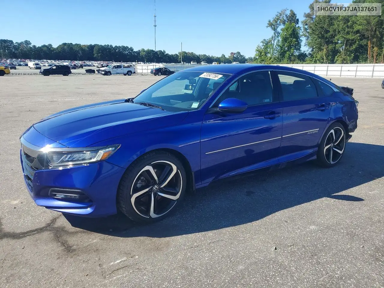 HONDA ACCORD 2018, VIN 1HGCV1F37JA137651