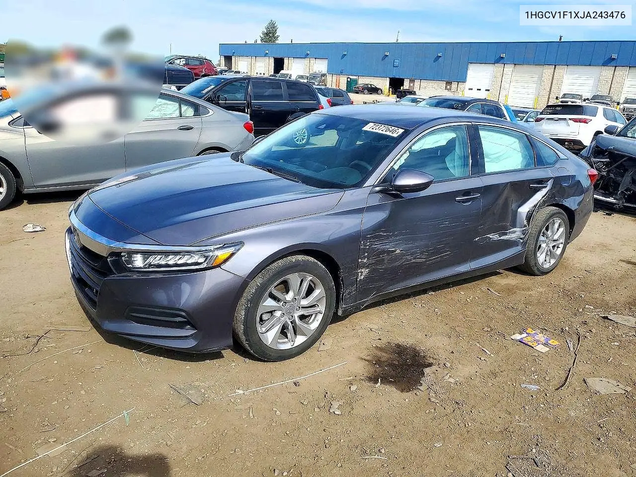 HONDA ACCORD 2018, VIN 1HGCV1F1XJA243476