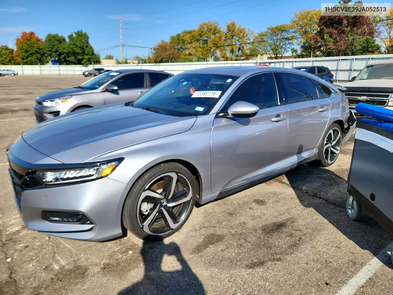 HONDA ACCORD 2018, VIN 1HGCV2E39JA052513
