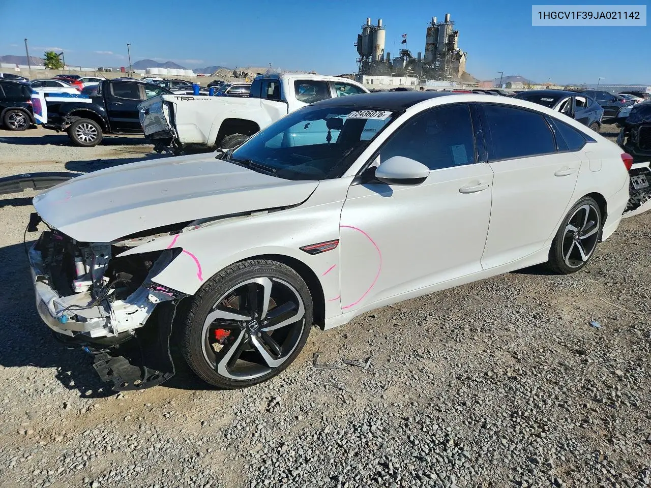 HONDA ACCORD 2018, VIN 1HGCV1F39JA021142