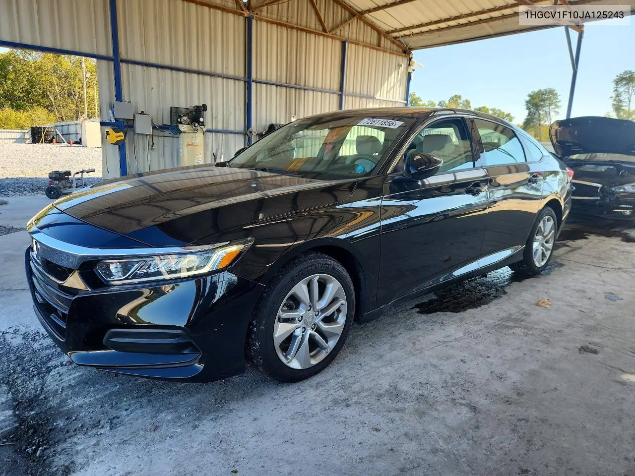 HONDA ACCORD 2018, VIN 1HGCV1F10JA125243