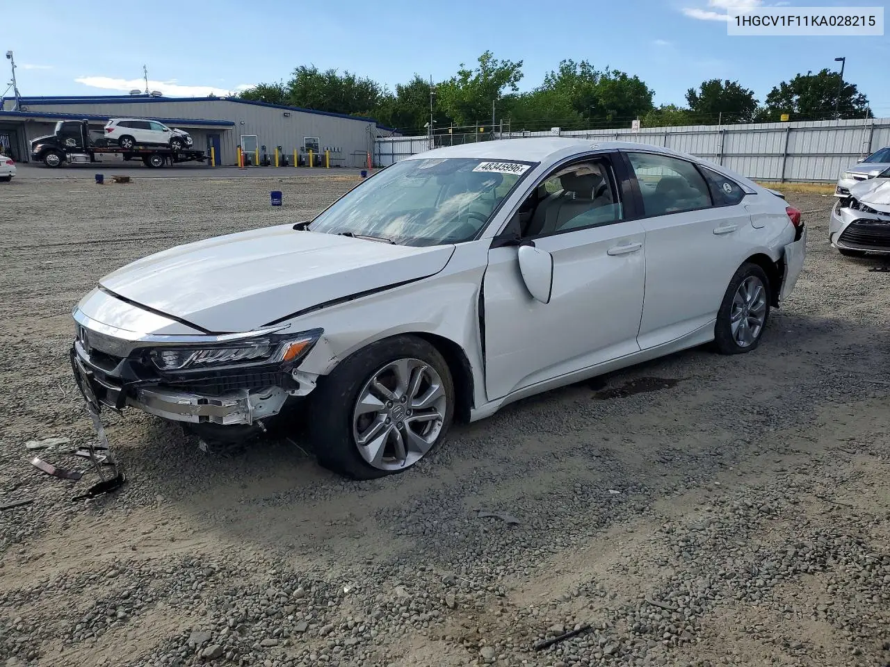 HONDA ACCORD 2019, VIN 1HGCV1F11KA028215