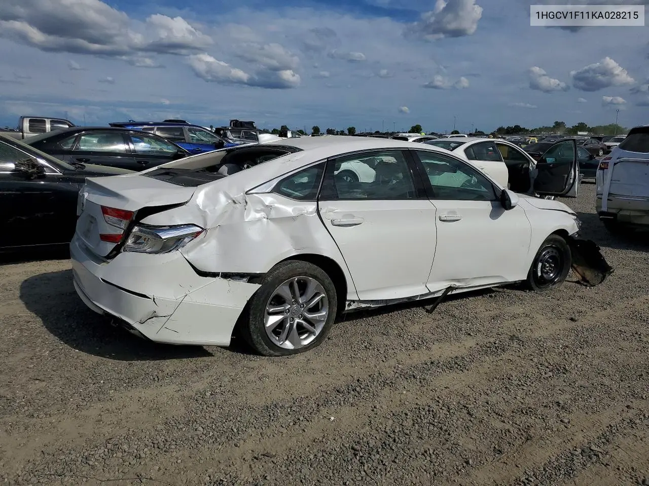 2019 HONDA ACCORD VIN 1HGCV1F11KA028215 — фото 3