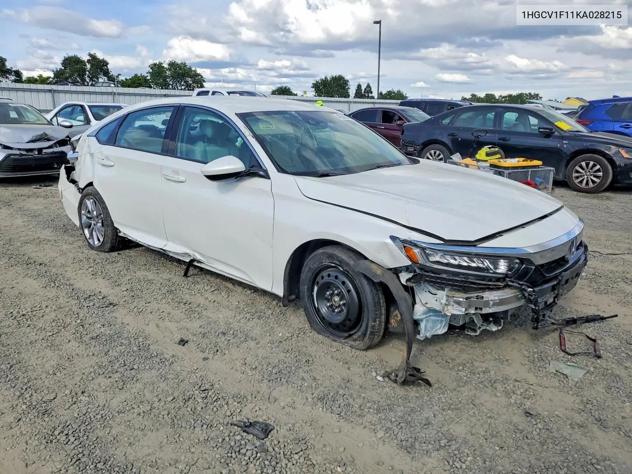 2019 HONDA ACCORD VIN 1HGCV1F11KA028215 — фото 4