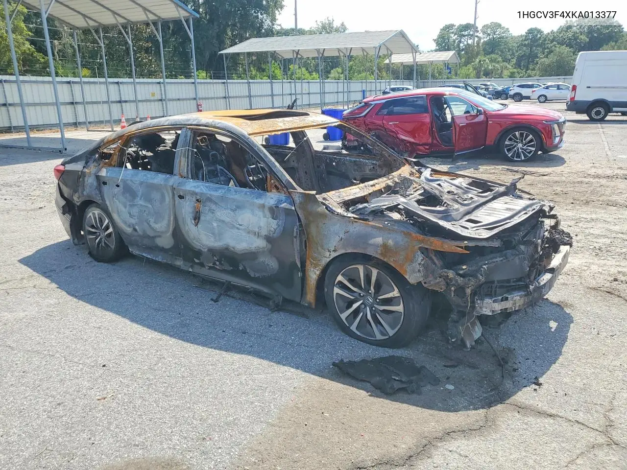2019 HONDA ACCORD VIN 1HGCV3F4XKA013377 — фото 4