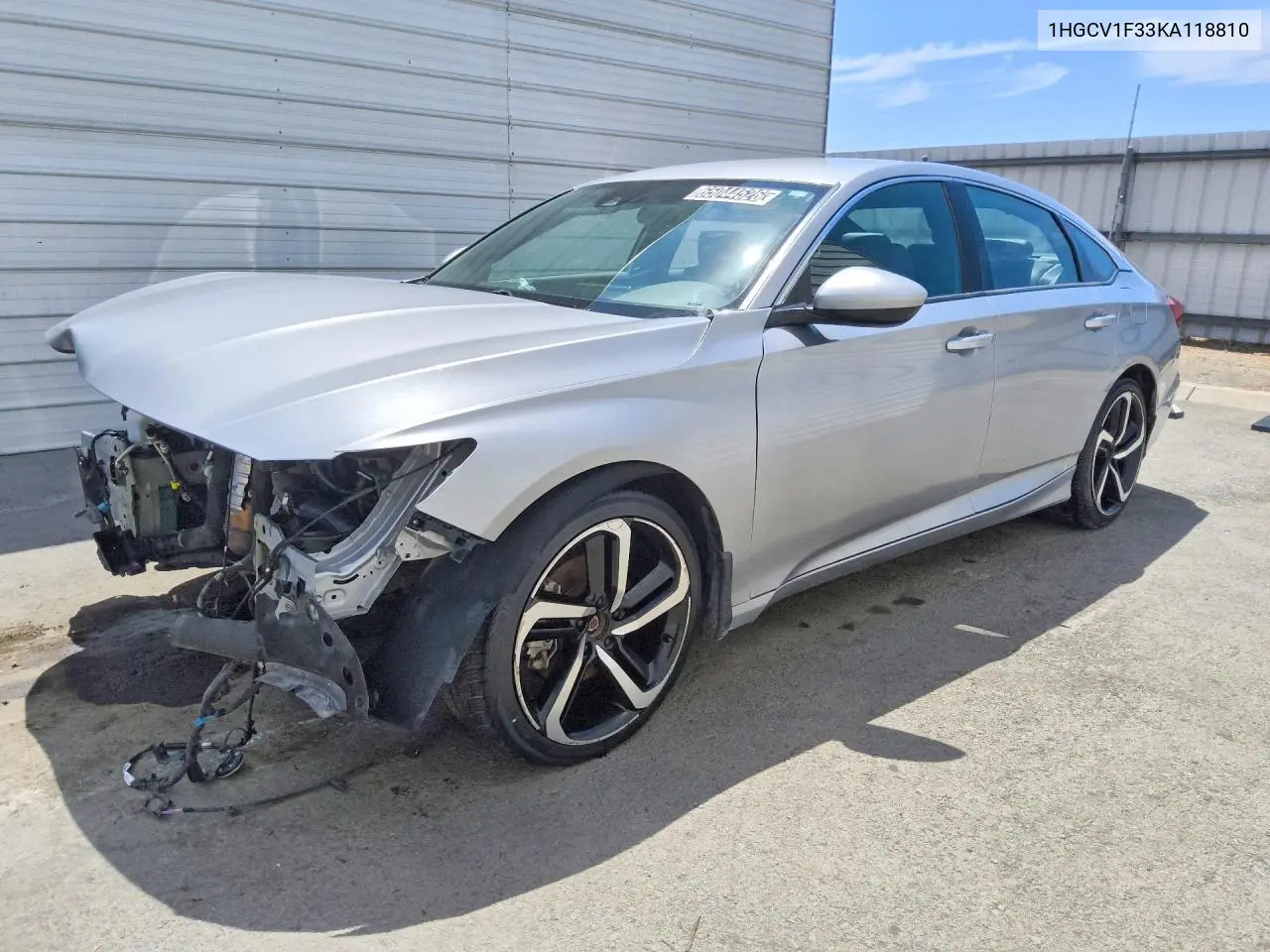 HONDA ACCORD 2019, VIN 1HGCV1F33KA118810