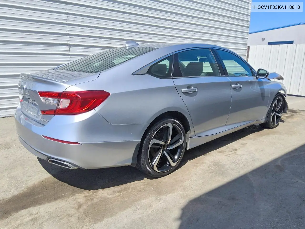 2019 HONDA ACCORD VIN 1HGCV1F33KA118810 — фото 3