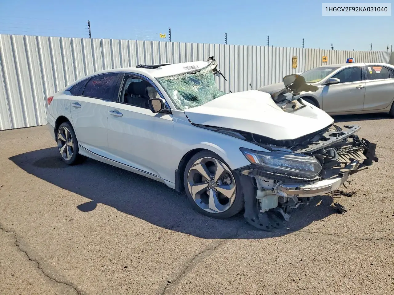 2019 HONDA ACCORD VIN 1HGCV2F92KA031040 — фото 4