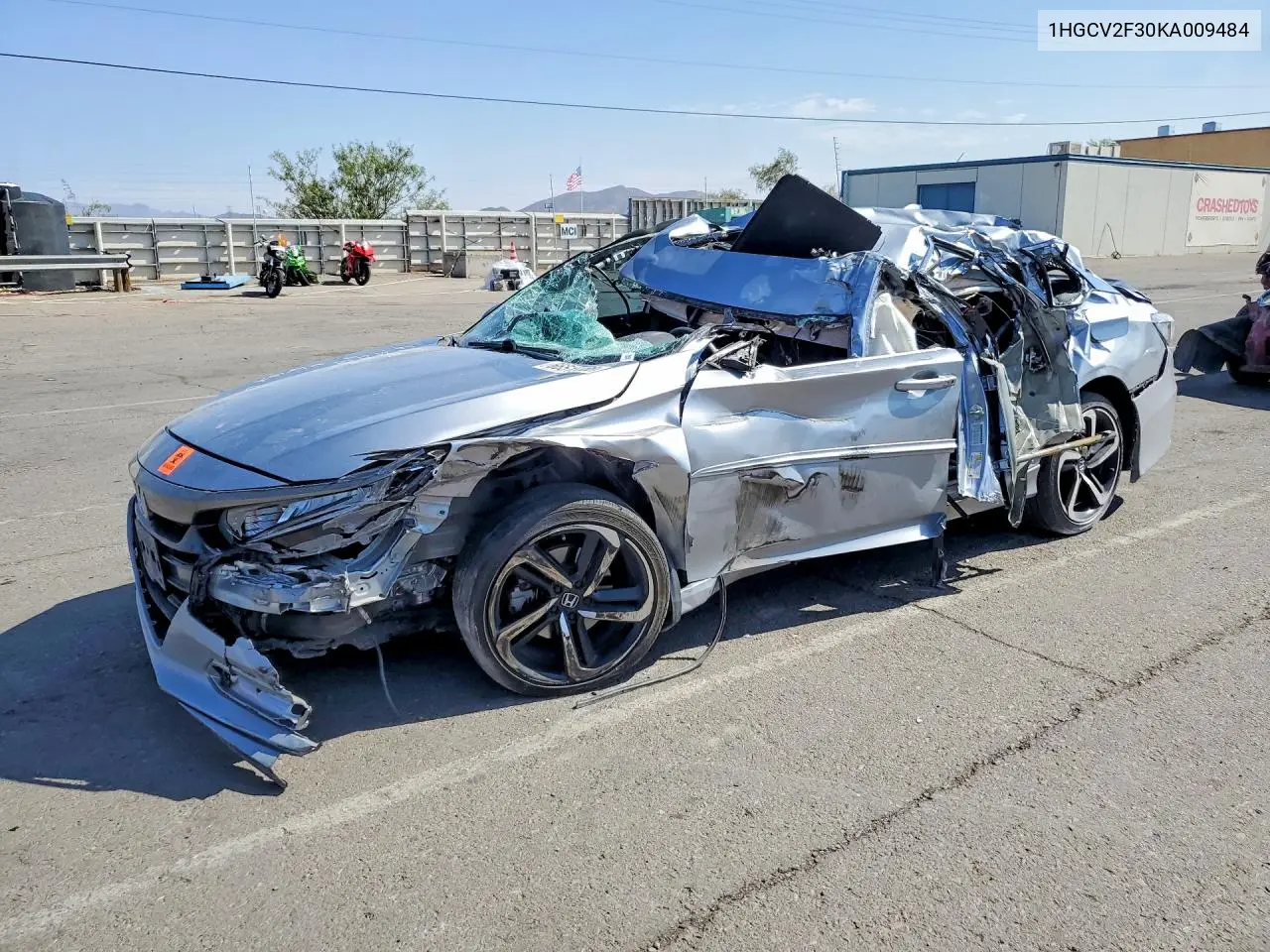 HONDA ACCORD 2019, VIN 1HGCV2F30KA009484