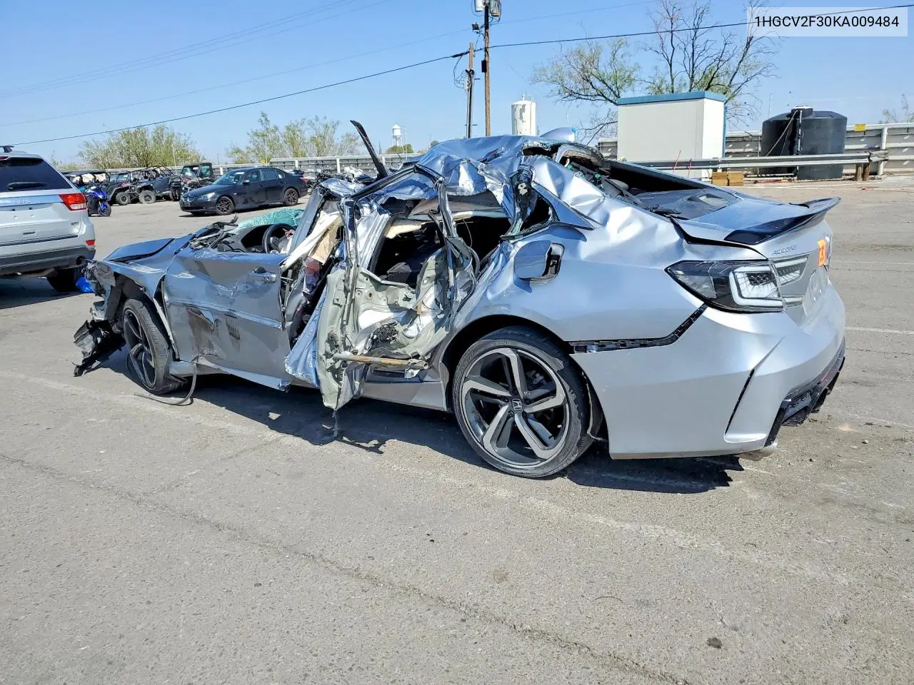 2019 HONDA ACCORD VIN 1HGCV2F30KA009484 — фото 2