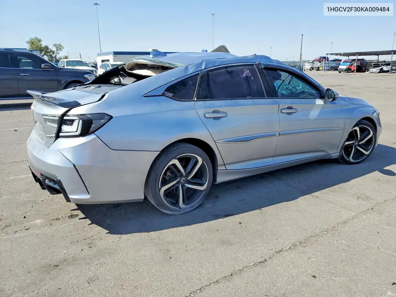 2019 HONDA ACCORD VIN 1HGCV2F30KA009484 — фото 3