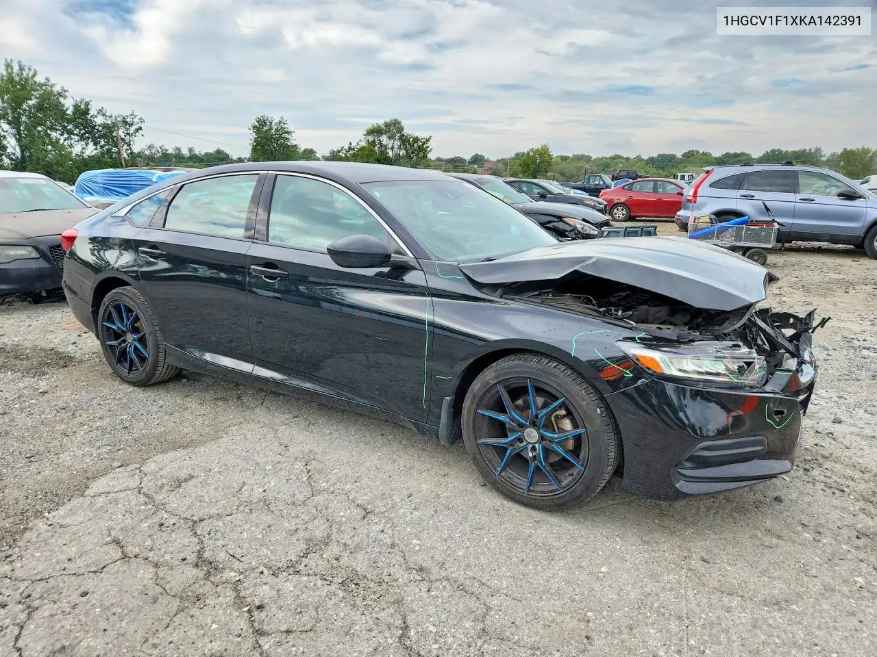 2019 HONDA ACCORD VIN 1HGCV1F1XKA142391 — фото 4