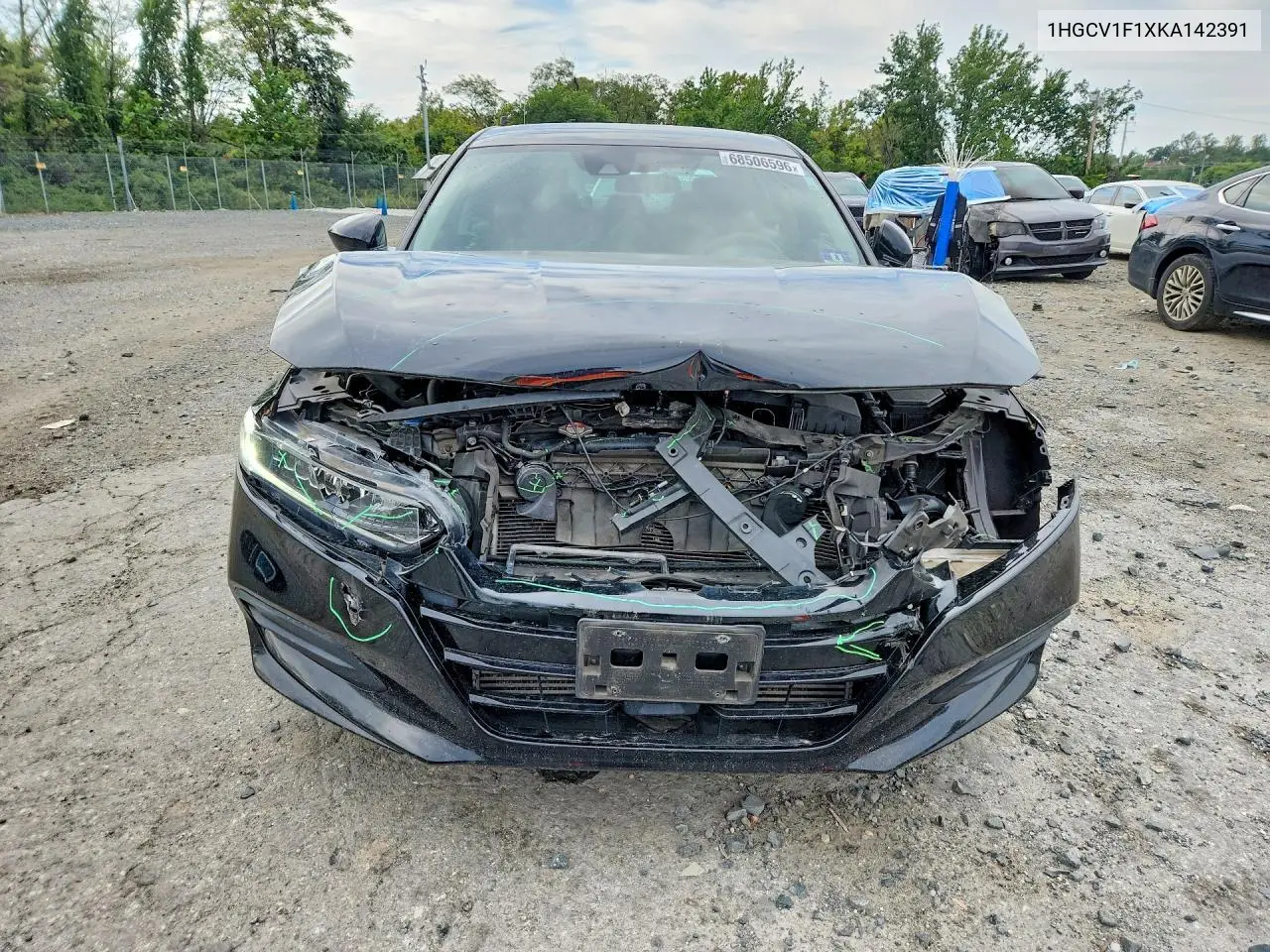 2019 HONDA ACCORD VIN 1HGCV1F1XKA142391 — фото 5