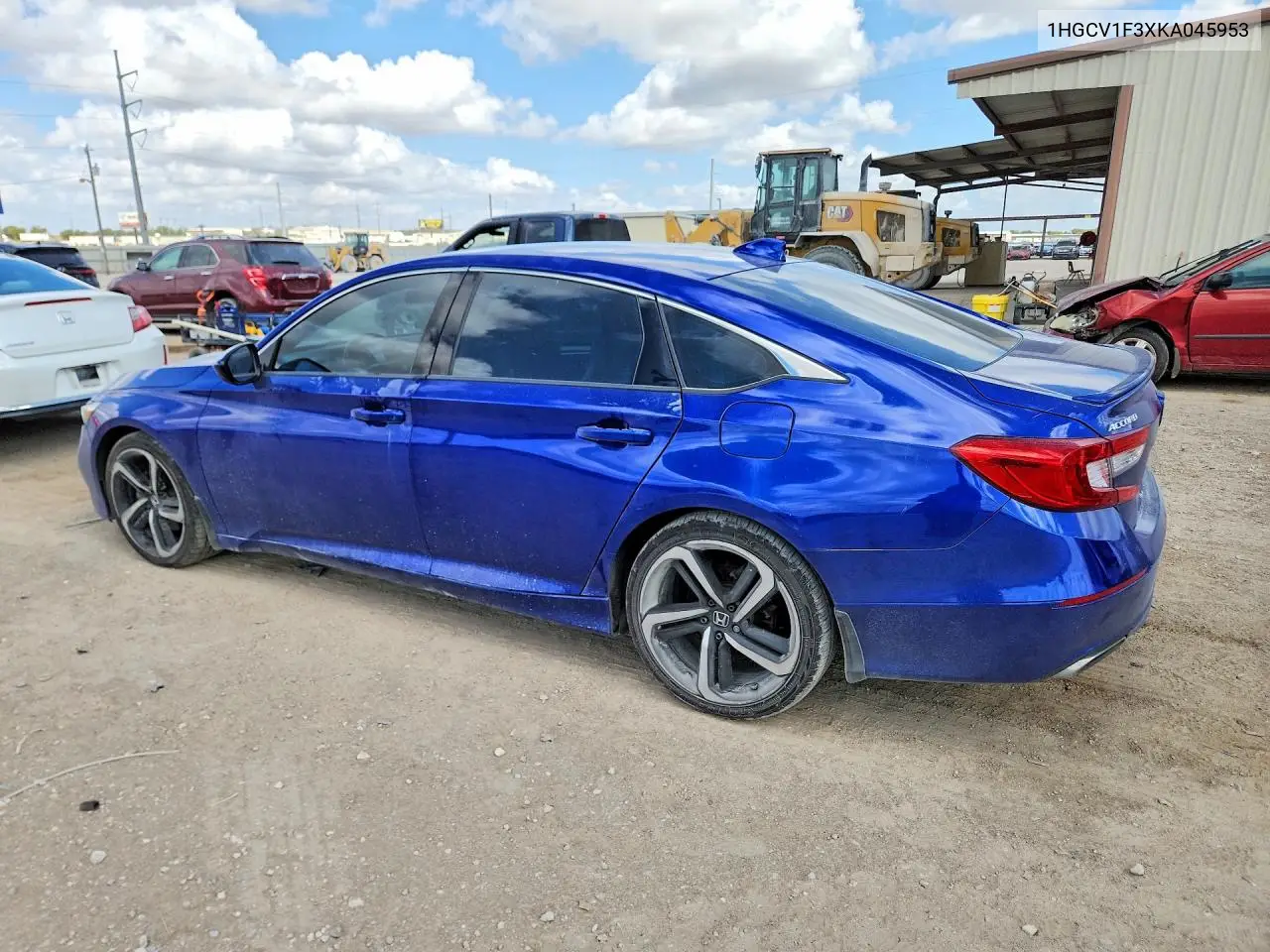 2019 HONDA ACCORD VIN 1HGCV1F3XKA045953 — фото 2