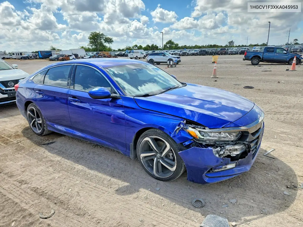 2019 HONDA ACCORD VIN 1HGCV1F3XKA045953 — фото 4