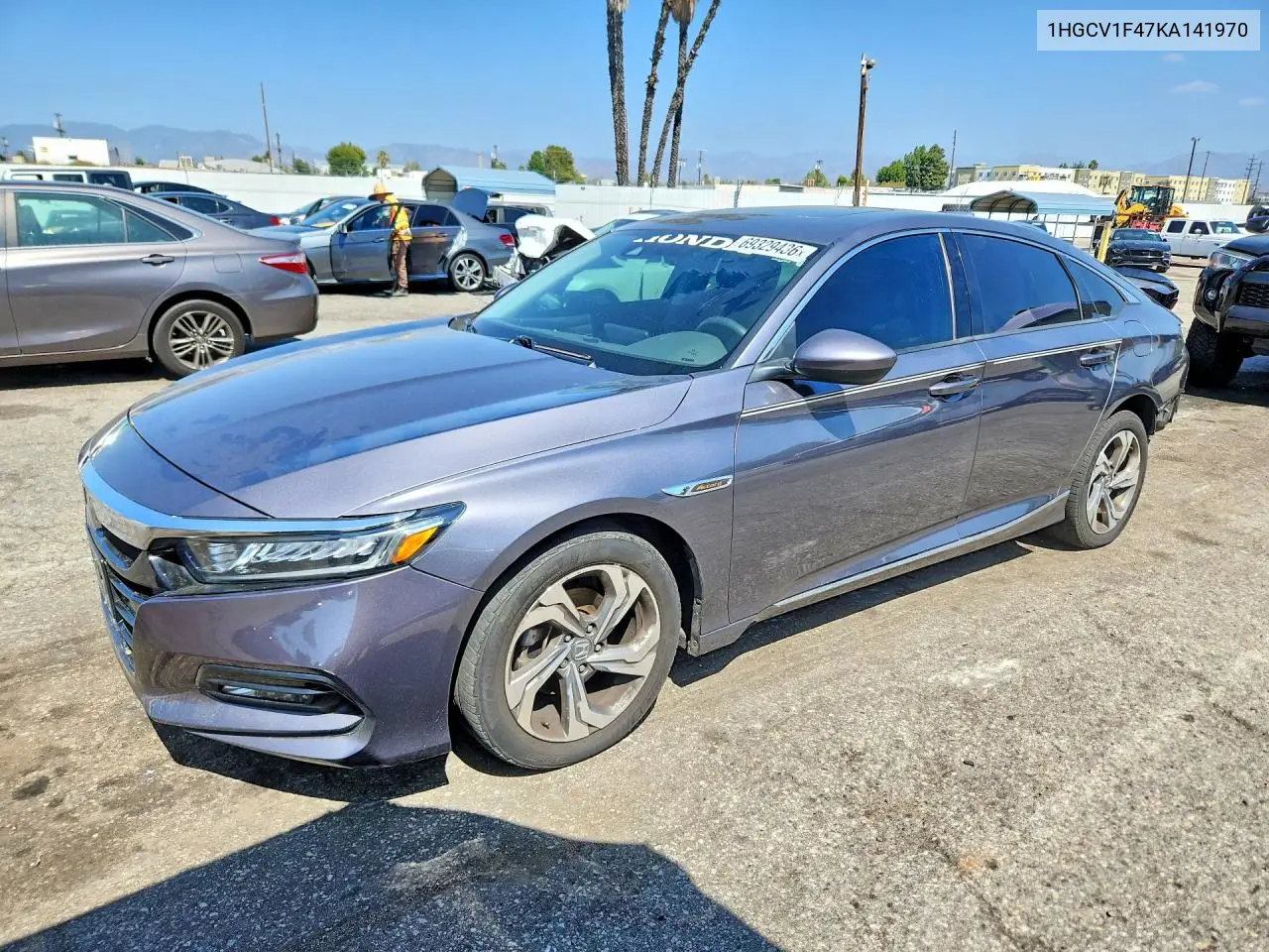 2019 HONDA ACCORD VIN 1HGCV1F47KA141970 — фото 4