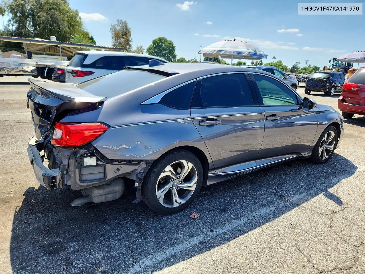 2019 HONDA ACCORD VIN 1HGCV1F47KA141970 — фото 2