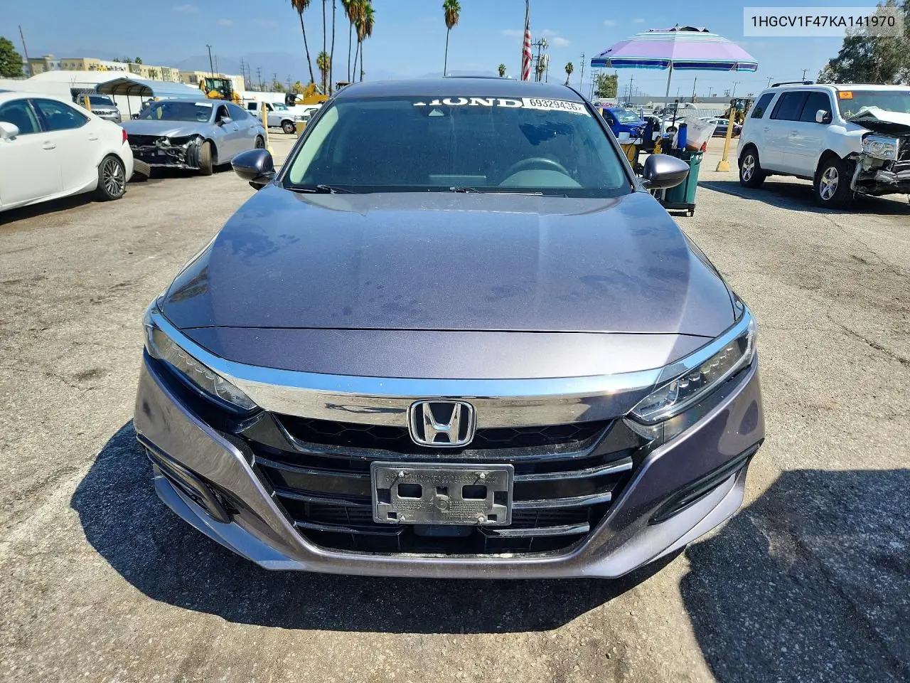 2019 HONDA ACCORD VIN 1HGCV1F47KA141970 — фото 5