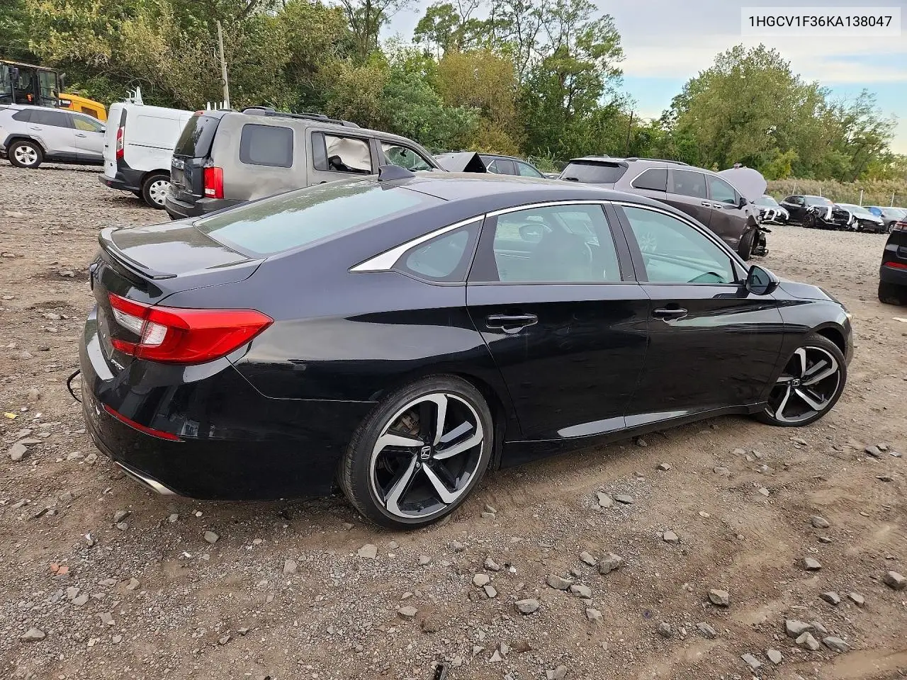 2019 HONDA ACCORD VIN 1HGCV1F36KA138047 — фото 3