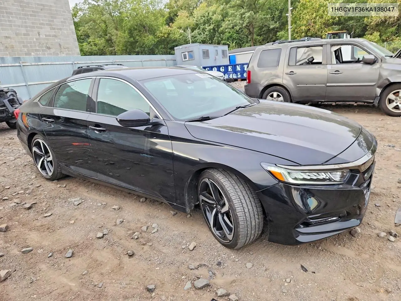 2019 HONDA ACCORD VIN 1HGCV1F36KA138047 — фото 4
