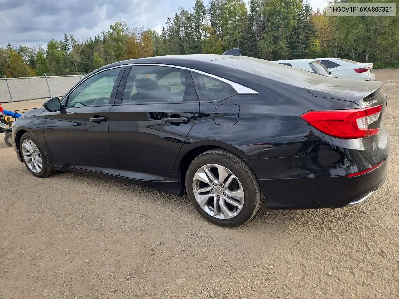 2019 HONDA ACCORD VIN 1HGCV1F16KA807321 — фото 2