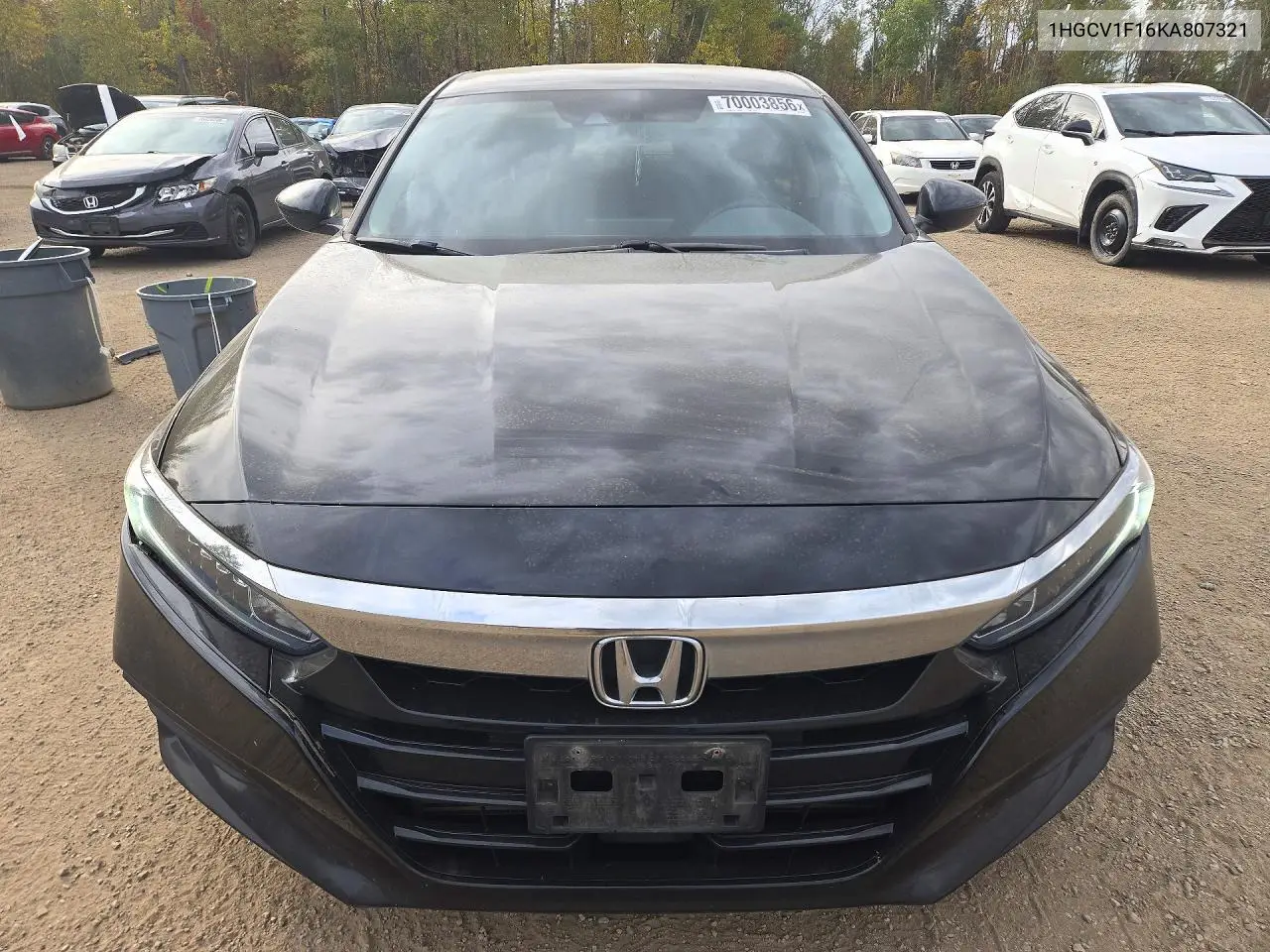 2019 HONDA ACCORD VIN 1HGCV1F16KA807321 — фото 5