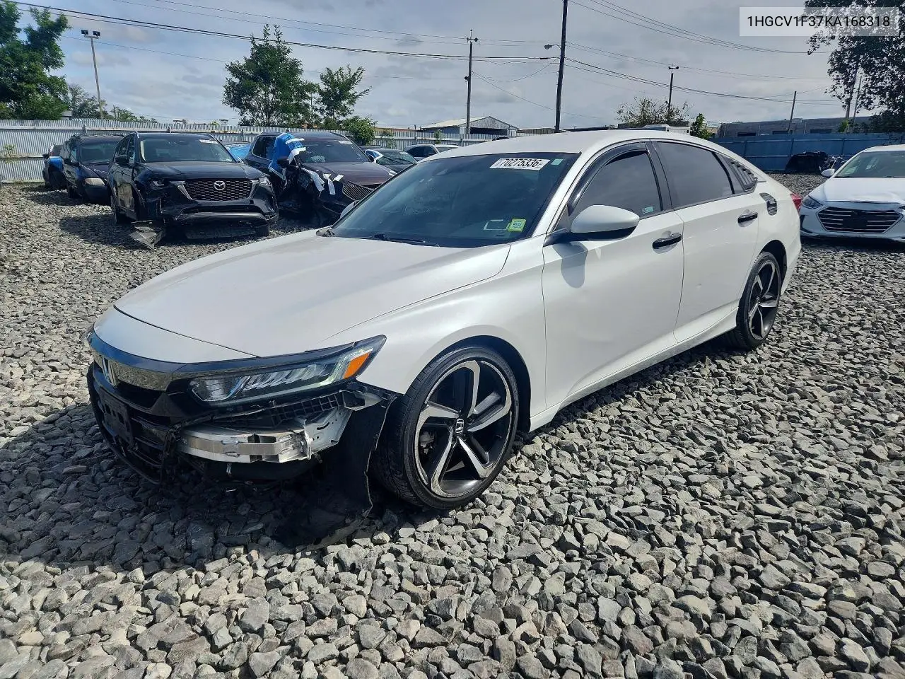 HONDA ACCORD 2019, VIN 1HGCV1F37KA168318