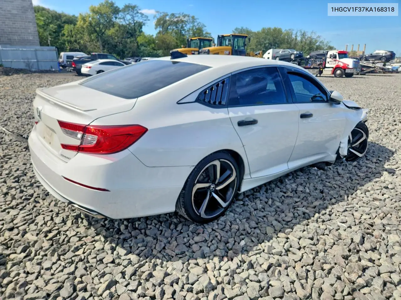 2019 HONDA ACCORD VIN 1HGCV1F37KA168318 — фото 3
