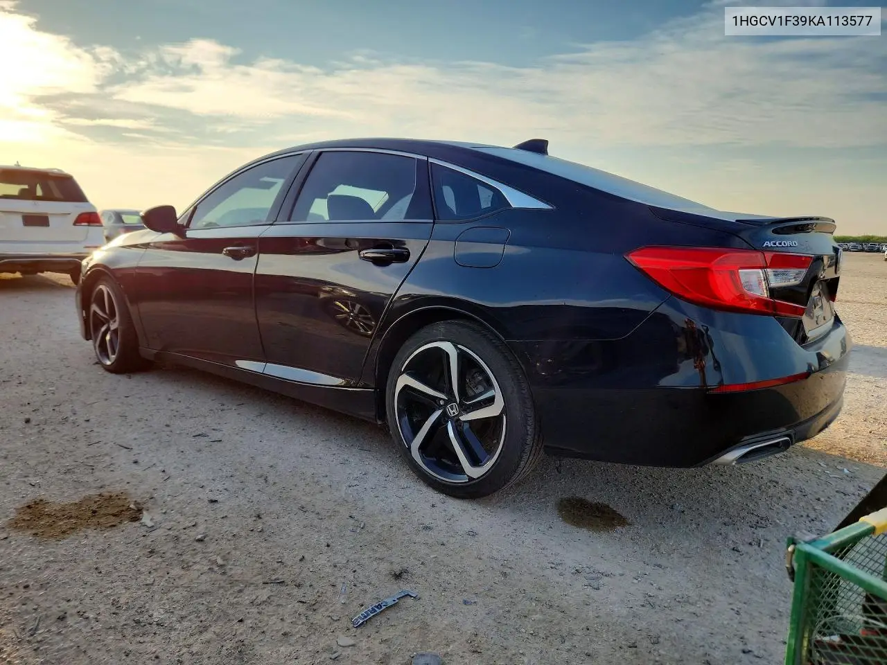 2019 HONDA ACCORD VIN 1HGCV1F39KA113577 — фото 2