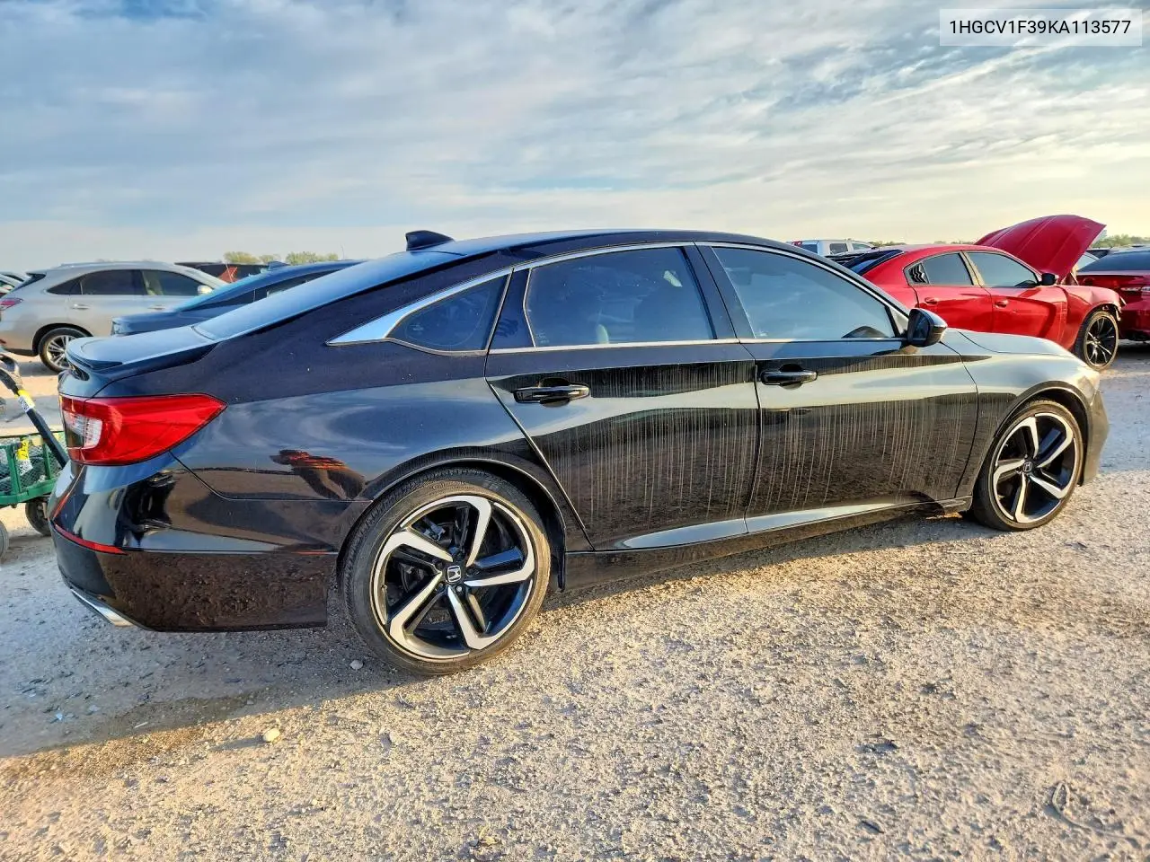 2019 HONDA ACCORD VIN 1HGCV1F39KA113577 — фото 3