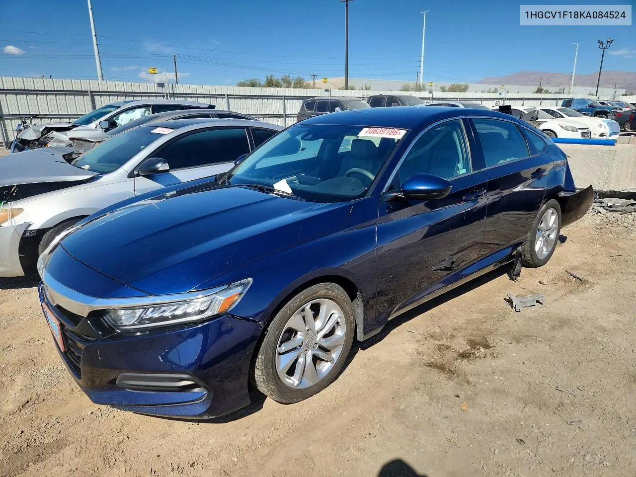 HONDA ACCORD 2019, VIN 1HGCV1F18KA084524