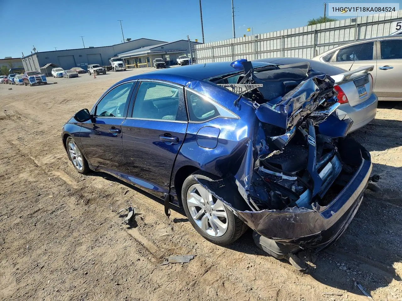 2019 HONDA ACCORD VIN 1HGCV1F18KA084524 — фото 2