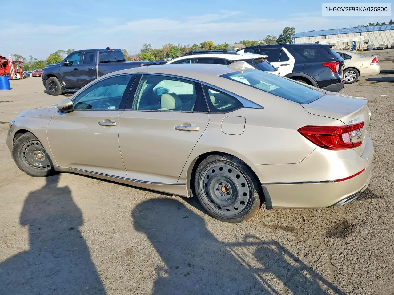 2019 HONDA ACCORD VIN 1HGCV2F93KA025800 — фото 2