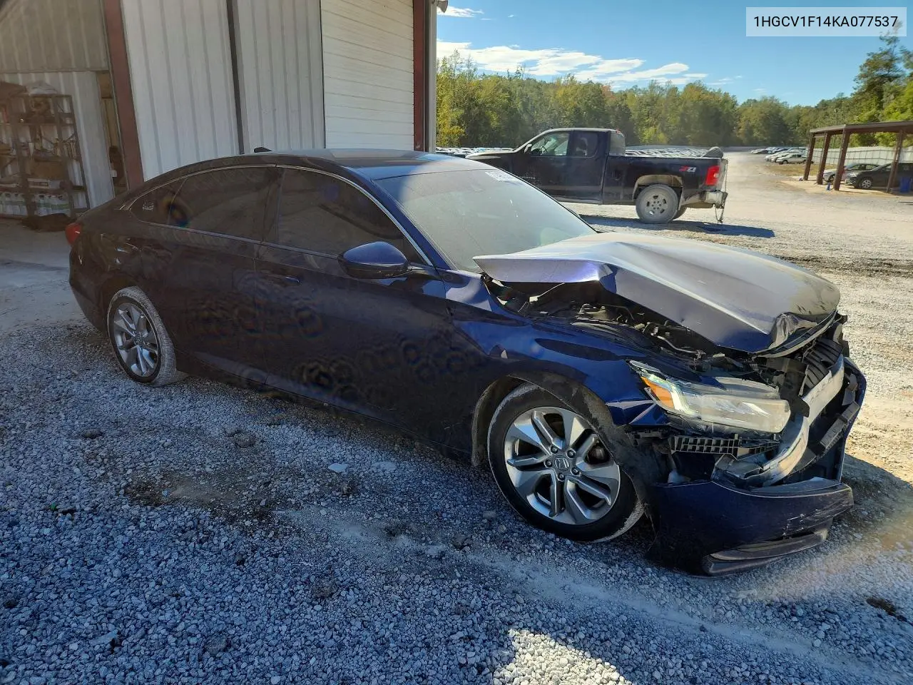 2019 HONDA ACCORD VIN 1HGCV1F14KA077537 — фото 4