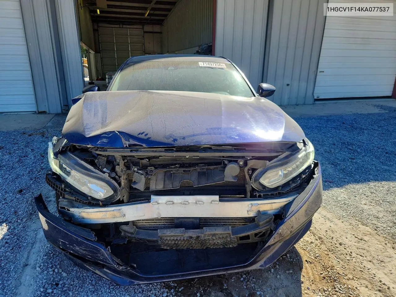 2019 HONDA ACCORD VIN 1HGCV1F14KA077537 — фото 5