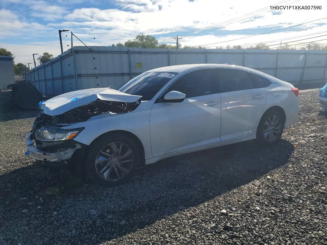HONDA ACCORD 2019, VIN 1HGCV1F1XKA007590