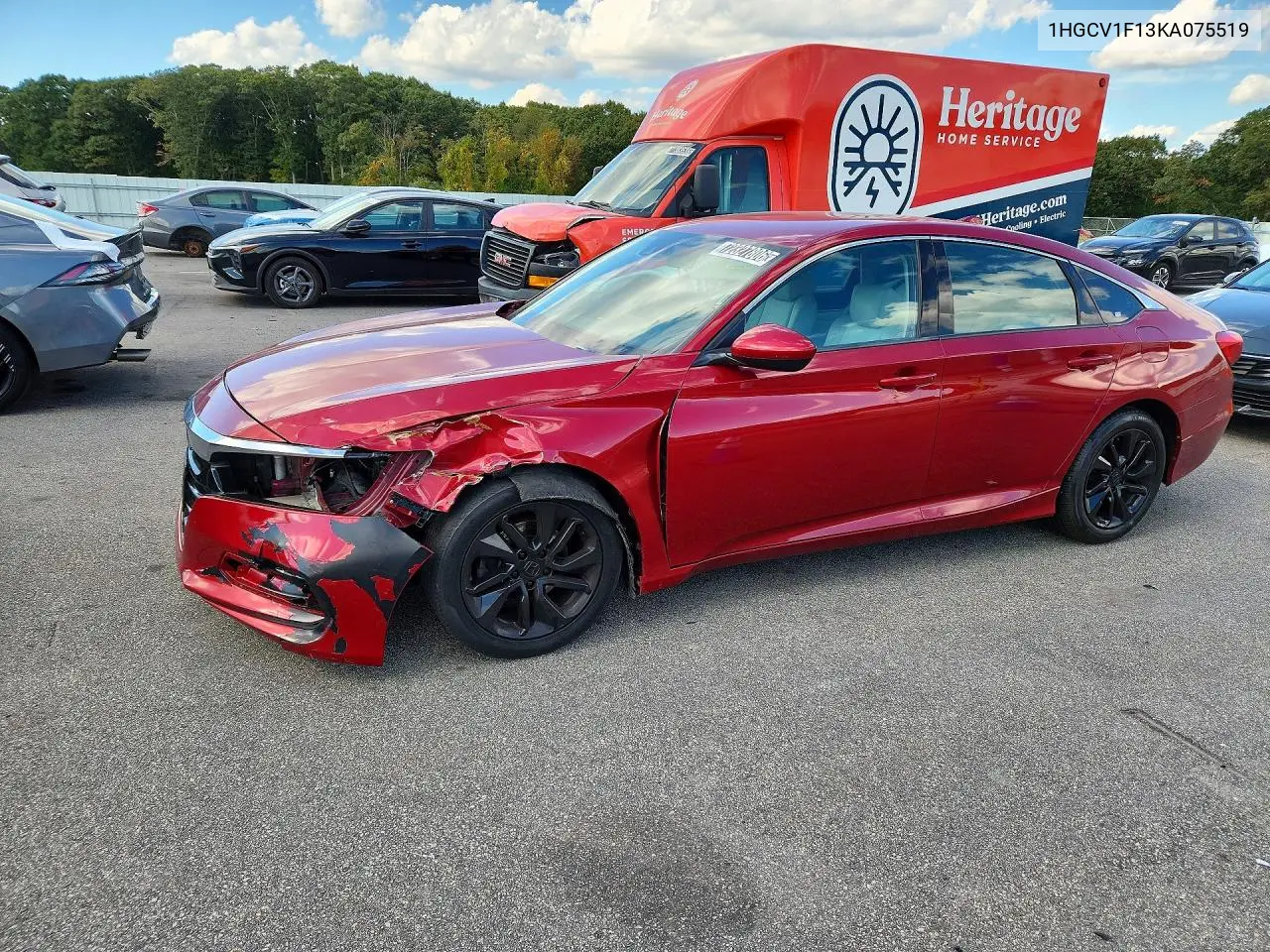 HONDA ACCORD 2019, VIN 1HGCV1F13KA075519